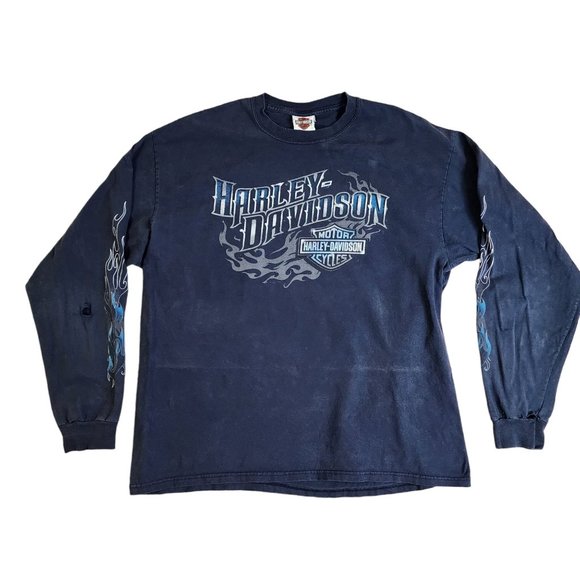 Harley Davidson Long Sleeve XL Myrtle Beach South Carolina Thrashed X Large Y2k - Picture 1 of 8